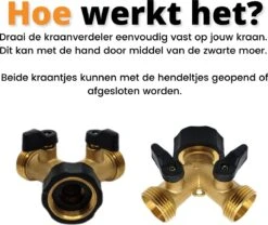 Horvitus Waterverdeler 2 Weg - Y Stuk Kraan Splitter - Voor Europese Kranen - Messing -Buitentuinwinkel 1200x1009 2