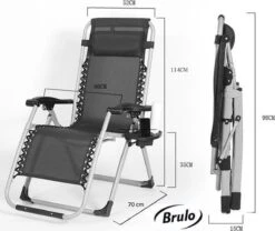 Brulo - Ligstoel Tuin - Ligstoelen - Strandstoel Opvouwbaar - Tuinstoel - Incl Tafel En Hoofdkussen -Buitentuinwinkel 1200x1012 2