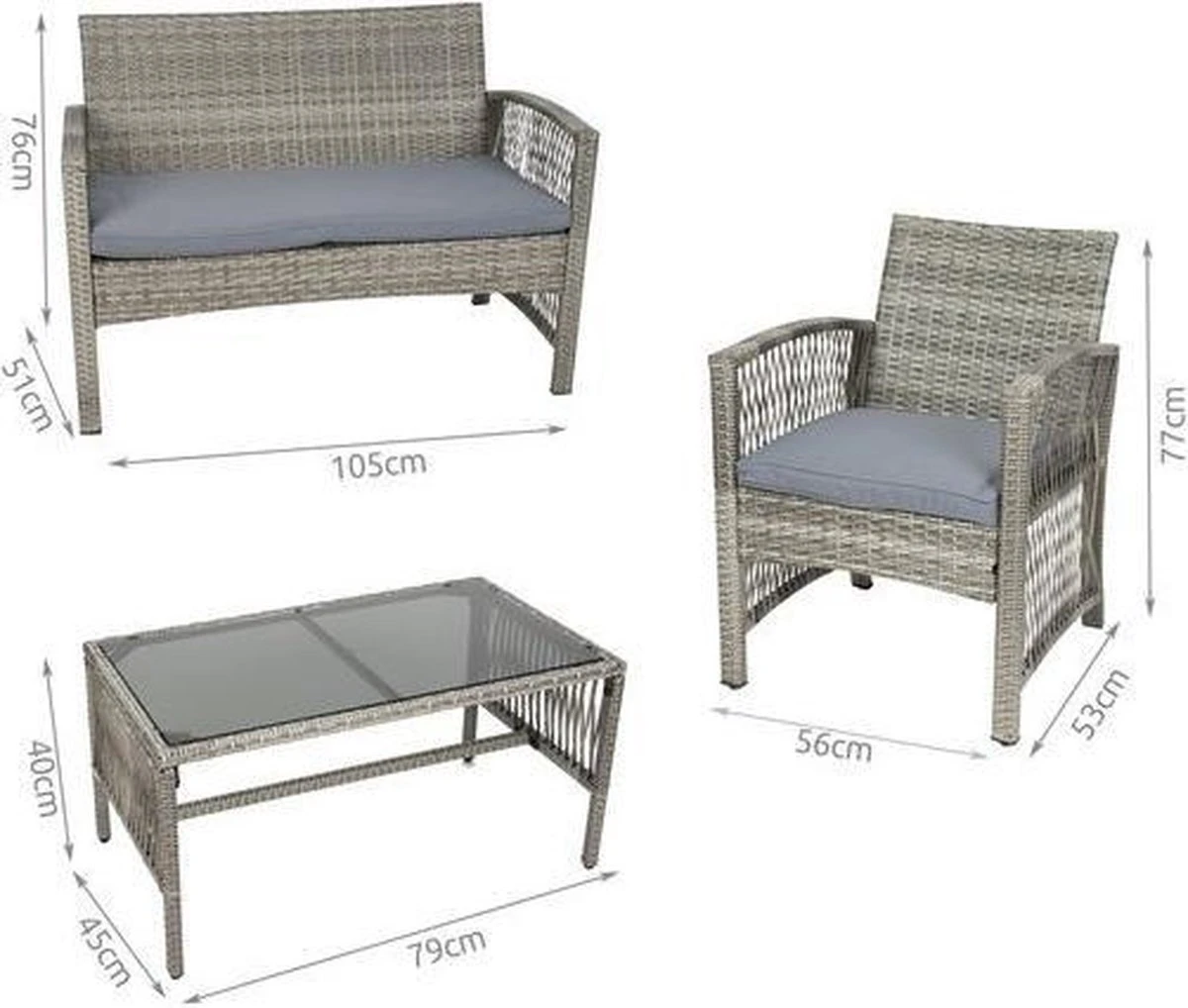 Merkloos Tuin Loungeset Grijs / Bruin - Lounge Set Tuin - Relax Bank - Lounge Bank Tuin - Tuinbank - Loungebank - Tuinset/ Loungebank - Tuinset - Tuinstoel - Loungeset - Rattan Tuinmeubilair - Poly Rotan Tuinmeubelen - Grijs / Bruin 6 Merkloos Tuin Loungeset Grijs / Bruin - Lounge Set Tuin - Relax Bank - Lounge Bank Tuin - Tuinbank - Loungebank - Tuinset/ Loungebank - Tuinset - Tuinstoel - Loungeset - Rattan Tuinmeubilair - Poly Rotan Tuinmeubelen - Grijs / Bruin - Afbeelding 4