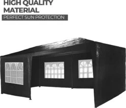 MaxxGarden Partytent - Paviljoen - 3x6m - Incl. Zijwanden - Waterdicht - Zwart -Buitentuinwinkel 1200x1026 8