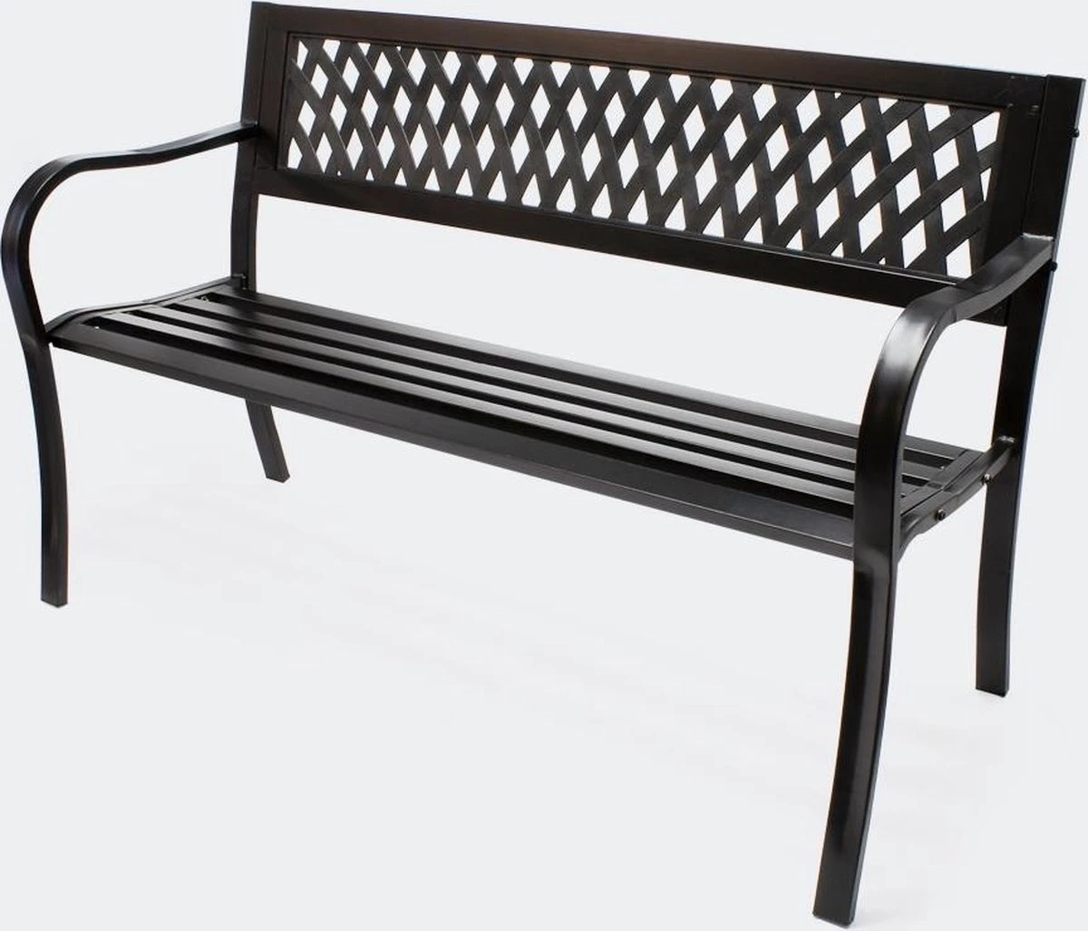 Tuinbank - Marijke -Tuinbankje - Tuinbank Metaal - Tuinbank Hout - Weersbestendig - 126 X 53 X 77 Cm 4 Tuinbank - Marijke -Tuinbankje - Tuinbank Metaal - Tuinbank Hout - Weersbestendig - 126 X 53 X 77 Cm - Afbeelding 2