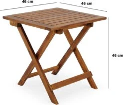 Merkloos EezyLife Houten Bijzettafel - 46x46x46cm - Acacia Hout - Tuintafel -Buitentuinwinkel 1200x1028 11