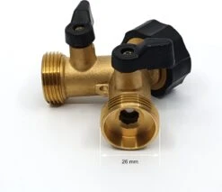 Horvitus Waterverdeler 2 Weg - Y Stuk Kraan Splitter - Voor Europese Kranen - Messing -Buitentuinwinkel 1200x1034 1