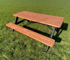 Goedkopepicknicktafels.nl | Zwart Bruine XL Picknicktafel Bruno | Tuintafel 6 Persoons | Bruin Zwart Gespoten Gedroogd Grenen Hout! -Buitentuinwinkel 1200x1035 4