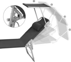 Ligstoel Met Hoofdsteun En Zon Bescherming Verstelbare Rugleuning Inklapbaar Donker Grijs Ligbed Tuin 16 Ligstoel Met Hoofdsteun En Zon Bescherming Verstelbare Rugleuning Inklapbaar Donker Grijs Ligbed Tuin -Buitentuinwinkel 1200x1055 3