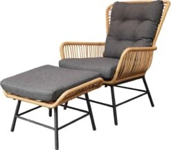 BUITEN Living Dex Wicker Loungestoel Tuin Incl. Wicker Voetenbank | Wicker + Aluminium | Bamboe Antraciet 20 BUITEN Living Dex Wicker Loungestoel Tuin Incl. Wicker Voetenbank | Wicker + Aluminium | Bamboe Antraciet -Buitentuinwinkel 1200x1056 6