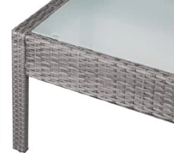 Casaria Polyrattan Loungeset – 2 Stoelen 1 Bank 1 Tafel - Antraciet -Buitentuinwinkel 1200x1058 5