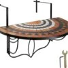 Tectake - Balkontafel Mozaïek Klapbaar - 402774 -Buitentuinwinkel 1200x1060 8