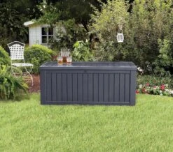 Keter Rockwood Opbergbox - 570L - 155x72,4x64,4cm - Grafiet -Buitentuinwinkel 1200x1061 5