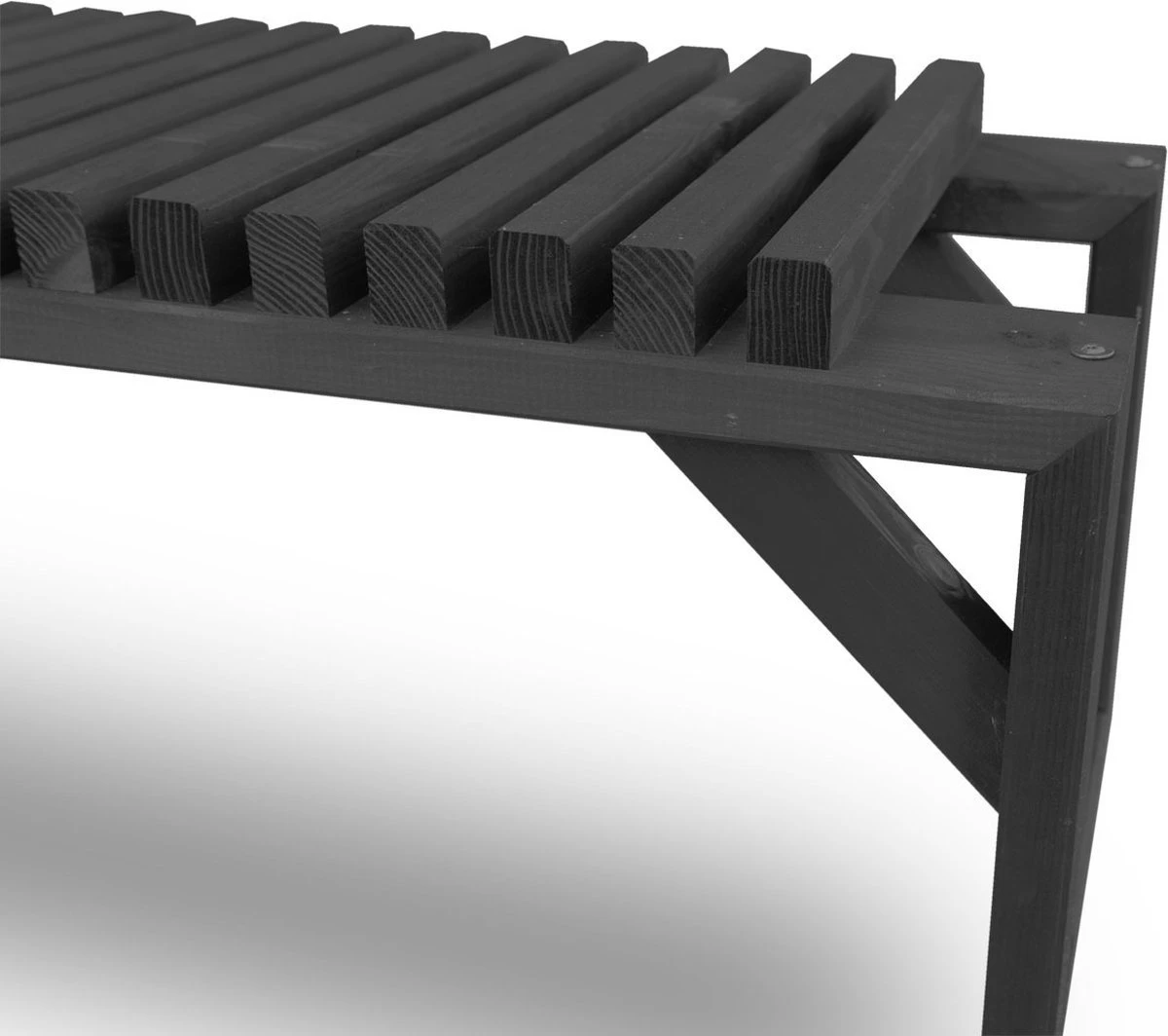 Tuinbank Design 2023 - 150CM - Grenen Hout - Zwart 4 Tuinbank Design 2023 - 150CM - Grenen Hout - Zwart - Afbeelding 2