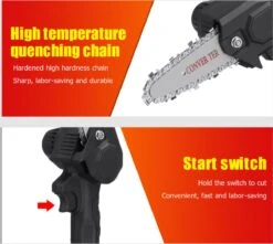 Violeworks® Accu Kettingzaag - Snoeizaag - Mini Kettingzaag - Handkettingzaag - Ook Voor Makita - Elektrische Kettingzaag - Elektrische Snoeischaar - Op Batterij - 2900 MAh - 1080W - 88V -Buitentuinwinkel 1200x1075 2