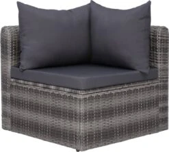 VidaXL 3-delige Loungeset Met Kussens Poly Rattan Grijs -Buitentuinwinkel 1200x1078 9