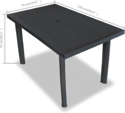VidaXL Tuintafel 126x76x72 Cm Kunststof Antraciet 18 VidaXL Tuintafel 126x76x72 Cm Kunststof Antraciet -Buitentuinwinkel 1200x1082 6