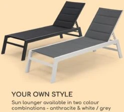 Blumfeldt Renazzo Lounge Ligstoel - Ligbed Voor De Tuin - Aluminium Tuinstoel - 6 Standen - Waterafstotend - Bekleding Van 70 % Pvc En 30 % Polyetheen - Zwart 16 Blumfeldt Renazzo Lounge Ligstoel - Ligbed Voor De Tuin - Aluminium Tuinstoel - 6 Standen - Waterafstotend - Bekleding Van 70 % Pvc En 30 % Polyetheen - Zwart -Buitentuinwinkel 1200x1089 6