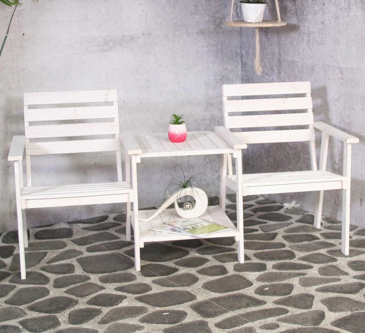 Tuinbank - Romeo Tete A Tete - Wit - 170cm 8 Tuinbank - Romeo Tete A Tete - Wit - 170cm - Afbeelding 6