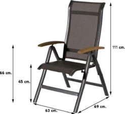 Hartman Alice Verstelbare Tuinstoel - Grijs -Buitentuinwinkel 1200x1100 3
