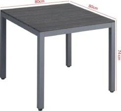 Tuinset 4 + 1 Klapstoelen Tuintafel – Aluminium 80x80cm - Grijs -Buitentuinwinkel 1200x1102 6
