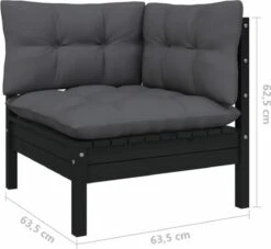 VidaXL 3-delige Loungeset Met Kussens Massief Grenenhout Zwart -Buitentuinwinkel 1200x1103 6