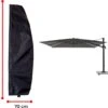 Luxe Parasolhoes Met Rits En Stok Voor Zweefparasol | 265 X 70 Cm | Waterdicht | Rits En Stok | Geschikt Voor Parasol Van 300 Cm | Zwart -Buitentuinwinkel 1200x1104 7