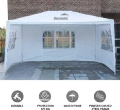 MaxxGarden Partytent - Paviljoen - 3x4m - Incl. Zijwanden - Waterdicht - Wit -Buitentuinwinkel 1200x1105 3