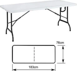 MaxxGarden Klaptafel - Inklapbare Tafel - Opvouwbare Tuintafel - Weerbestendig - Inclusief Handvat - 180x70x74 -Buitentuinwinkel 1200x1105 6