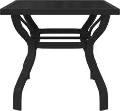 Prolenta Premium - Tuintafel 140x70x70 Cm Staal En Glas Zwart -Buitentuinwinkel 1200x1108 1