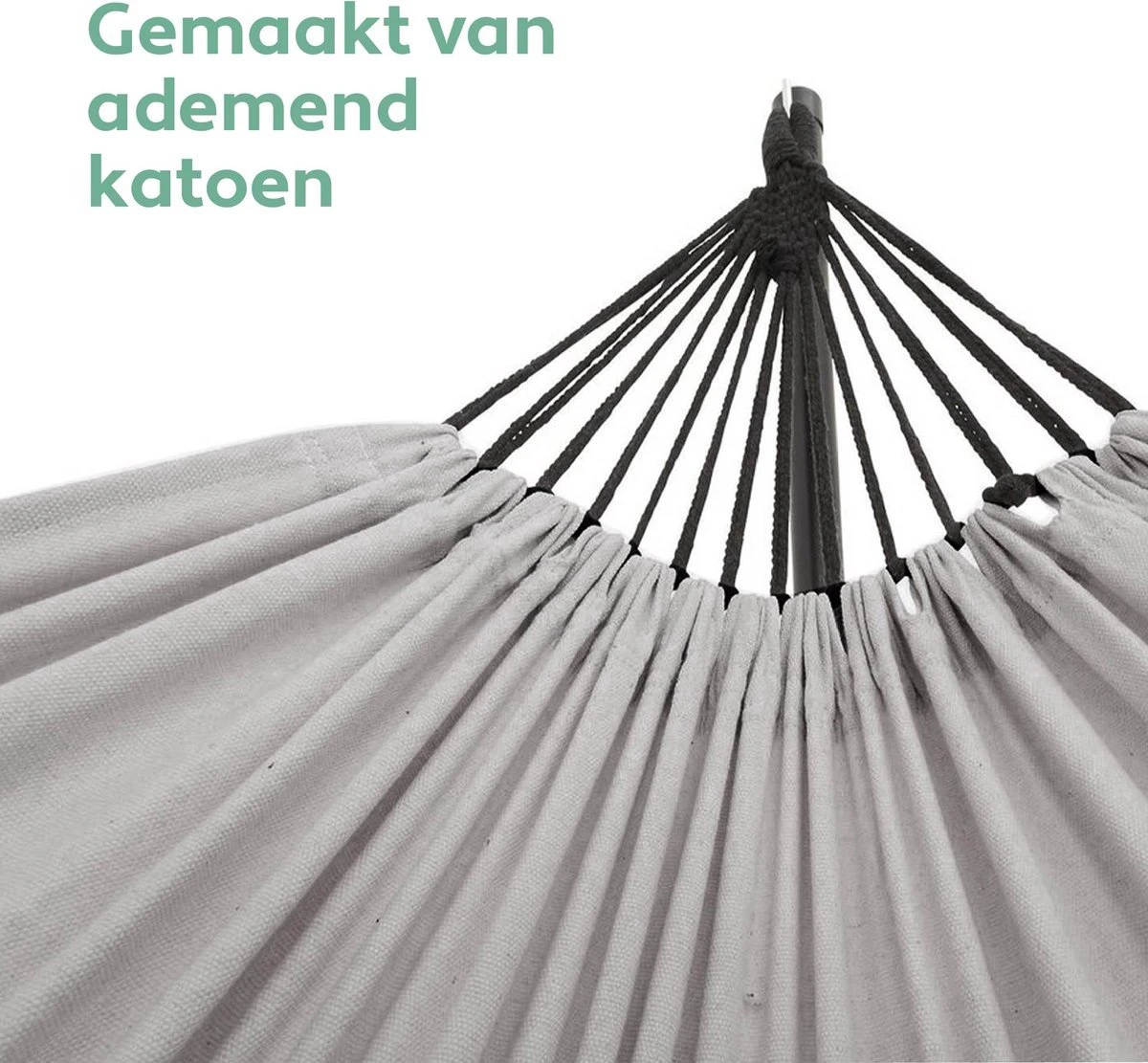Vita5 Hangmat Met Standaard – 2 Persoons – Incl. Bekerhouder – 205kg Draaggewicht – Grijs 12 Vita5 Hangmat Met Standaard – 2 Persoons – Incl. Bekerhouder – 205kg Draaggewicht – Grijs - Afbeelding 10