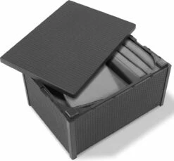 Allibert Arica Tuintafel - 79x59,5x42 Cm - Grafiet -Buitentuinwinkel 1200x1114 5