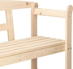 Merkloos Springos Tuinbank | Tuinbankje | Zitbank Buiten | Naaldhout | 119 X 78 X 45 Cm | Licht -Buitentuinwinkel 1200x1126 7