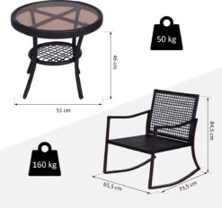 Outsunny Tuinset 7-delig Schommelstoel Set Zitgroep Met Kussens Rotan Bruin 863-030 -Buitentuinwinkel 1200x1127 8