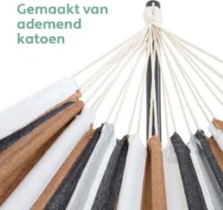Vita5 Hangmat Met Standaard – 2 Persoons – Incl. Bekerhouder – 205kg Draaggewicht – Blauw/Wit/Bruin -Buitentuinwinkel 1200x1129 11