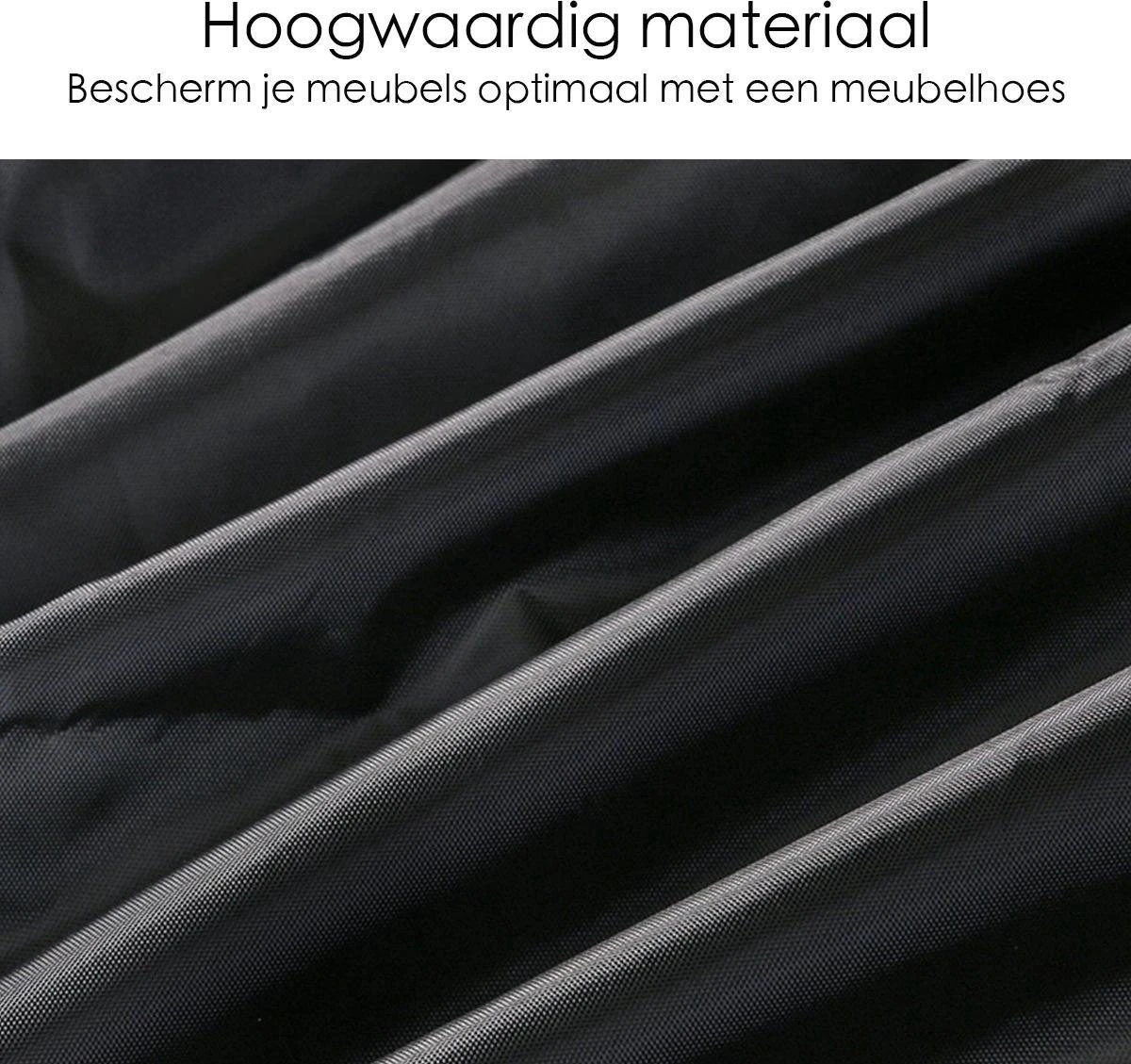 Merkloos Beschermhoes Voor Tuinmeubelen - 250x250x90cm - Zwart 8 Merkloos Beschermhoes Voor Tuinmeubelen - 250x250x90cm - Zwart - Afbeelding 6