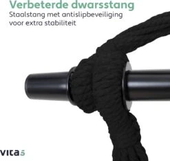 Vita5 XXL Hangstoel - Binnen&Buiten Hangnest - Incl. 2 Kussens En Boekenvak - Volwassenen&Kinderen - Hangmatstoel Tot 225kg - Zwart 19 Vita5 XXL Hangstoel - Binnen&Buiten Hangnest - Incl. 2 Kussens En Boekenvak - Volwassenen&Kinderen - Hangmatstoel Tot 225kg - Zwart -Buitentuinwinkel 1200x1134 10