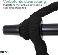 Vita5 XXL Hangstoel | Binnen&Buiten Hangnest | Incl. 2 Kussens En Boekenvak | Volwassenen&Kinderen | Hangmatstoel Tot 225kg | Beige 18 Vita5 XXL Hangstoel | Binnen&Buiten Hangnest | Incl. 2 Kussens En Boekenvak | Volwassenen&Kinderen | Hangmatstoel Tot 225kg | Beige -Buitentuinwinkel 1200x1134 6