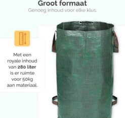 Goliving Tuinafvalzak - Set Van 2- Tuinafvalzakken Opvouwbaar - Tuinzak - Tuinafvalemmer - 2x 280 Liter - Groen -Buitentuinwinkel 1200x1136 4