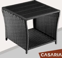 Casaria Polyrattan Bijzettafel - WPC Tafelblad 45x45x40cm – Zwart 13 Casaria Polyrattan Bijzettafel - WPC Tafelblad 45x45x40cm – Zwart -Buitentuinwinkel 1200x1138 7