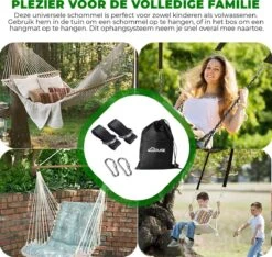 4House Ophang Koord Voor Hangmat, Hangstoel / Schommel - Hangmat Bevestigingsset Inclusief Haken - Karabijnhaak - Hangmat Standaard -Schommelophangset - Hangmat Ophangsysteem -150cm - Tot 1000kg - Boomvriendelijke Hangmat Ophangset - Set Van 2Stuks -Buitentuinwinkel 1200x1138 9