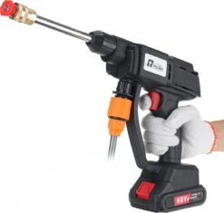 Merkloos Elektrische Accu-Hogedrukreiniger - 20Bar - Multifunctioneel Mondstuk - Draagbaar Oplaadbaar Snoerloos - Reinigingsspuitpistool - Met Rijke Accessoires - Voor Makita 18V-batterij - Voor Auto, Tuin, Terras, Raam (Zwart) -Buitentuinwinkel 1200x1140 5