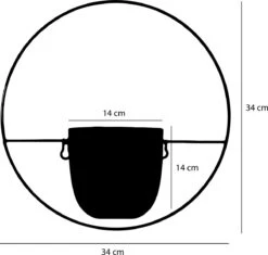 Mica Decorations Dexter Bloempot Wand - L34 X B14 X H34 Cm - Goud -Buitentuinwinkel 1200x1141 2