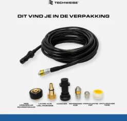 Techweise - Rioolslang Voor O.a. Kärcher - 15M - Met Roterende En Voorwaartse Kop -Buitentuinwinkel 1200x1145 2