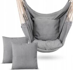 RENALUX Hangstoel Buiten En Binnen - Hangstoel Voor Binnen - Hangstoel Zonder Standaard - Hangstoel Cocoon - Gratis 2 Zachte Kussens - 150 KG - Grijs -Buitentuinwinkel 1200x1148 12