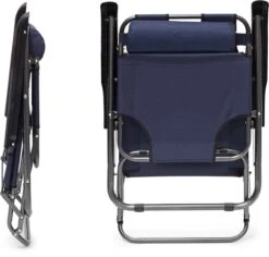 Relaxdays Ligstoel Inklapbaar - Ligbed Met Hoofdsteun - Strandstoel Verstelbaar - Camping - Donkerblauwe -Buitentuinwinkel 1200x1148 14