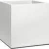 Elho Vivo Matt Finish Vierkant Wielen 40 - Grote Plantenbak Voor Binnen & Buiten - Gemaakt Van Gereycled Plastic - L 39 X W 39 X H 41 Cm - Wit -Buitentuinwinkel 1200x1148 2