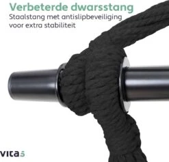 Vita5 XXL Hangstoel | Binnen&Buiten Hangnest | Incl. 2 Kussens En Boekenvak | Volwassenen&Kinderen | Hangmatstoel Tot 225kg | Donkergroen -Buitentuinwinkel 1200x1152 14