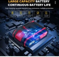 Violeworks® Accu Kettingzaag - Snoeizaag - Mini Kettingzaag - Handkettingzaag - Ook Voor Makita - Elektrische Kettingzaag - Elektrische Snoeischaar - Op Batterij - 2900 MAh - 1080W - 88V -Buitentuinwinkel 1200x1156 4