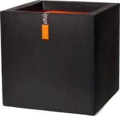 Capi Europe - Bloempot Vierkant Smooth NL - 40x40x40 - Zwart - Voor Binnen En Buiten - KBL903 -Buitentuinwinkel 1200x1157 2
