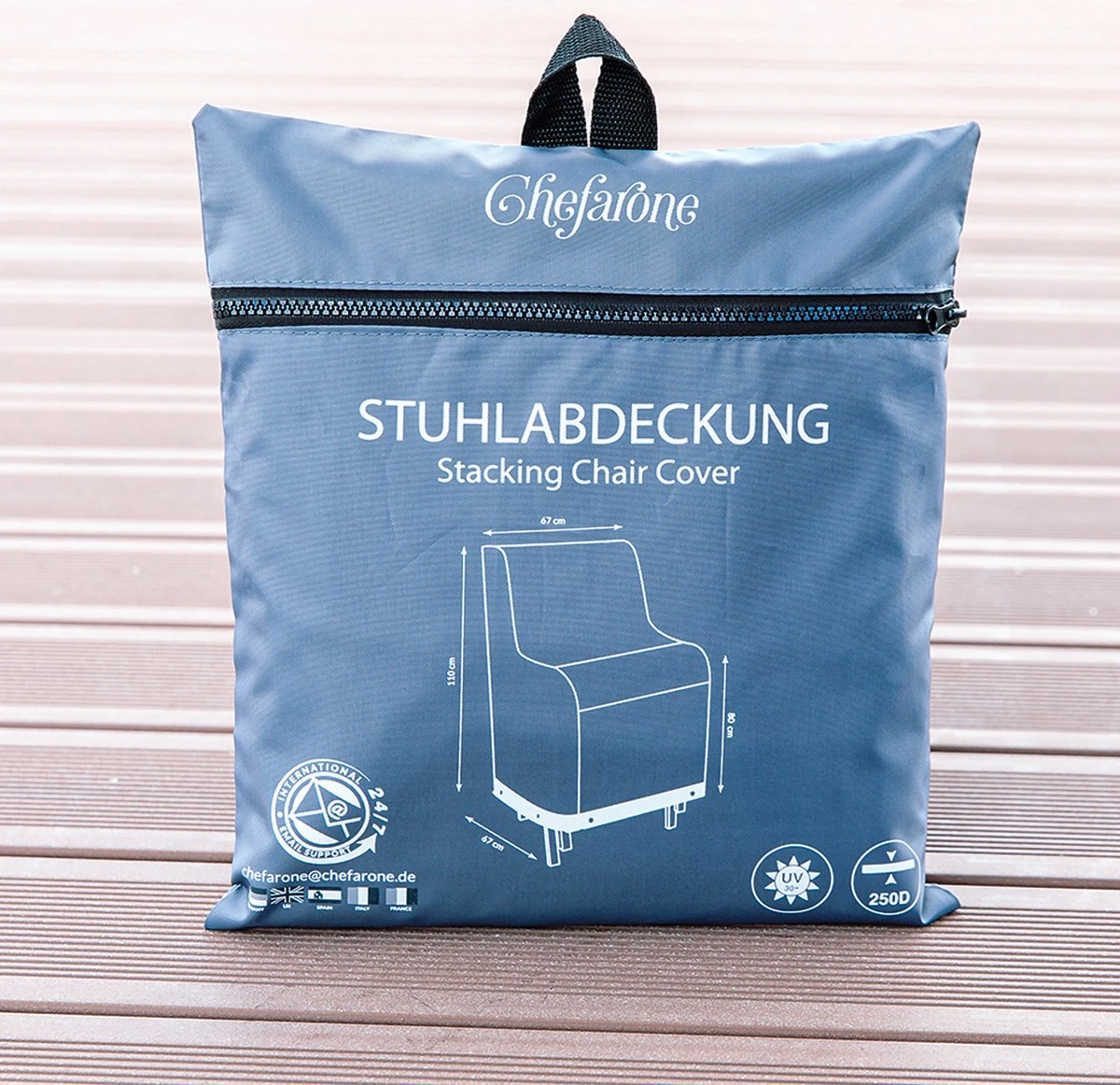 Chefarone Beschermhoes Tuinstoelen - Tuinstoelen Hoes - Tuinmeubelen - Weerbestendig - UV-bescherming - Grijs 9 Chefarone Beschermhoes Tuinstoelen - Tuinstoelen Hoes - Tuinmeubelen - Weerbestendig - UV-bescherming - Grijs - Afbeelding 7