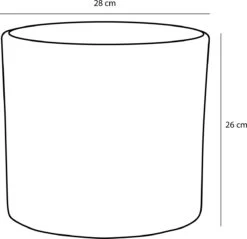 Mica Decorations Era Bloempot - H26 X Ø28 Cm - Wit -Buitentuinwinkel 1200x1163 6