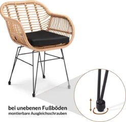 Casaria Polyrotan Kuipstoel Bali - Met Kussens – 2 Stuks -Buitentuinwinkel 1200x1165 10