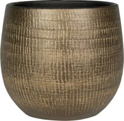 Plantenpot/bloempot In Een Strakke Modern Design Look Metal Goud Dia 22 Cm En Hoogte 20 Cm -Buitentuinwinkel 1200x1167 3